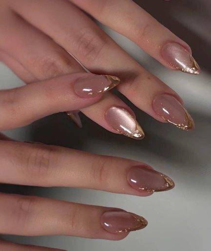 Cat eye with gold chrome