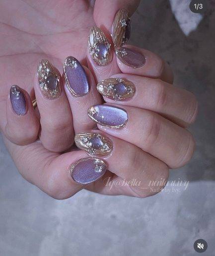 Purple Fantasy Cat Eye